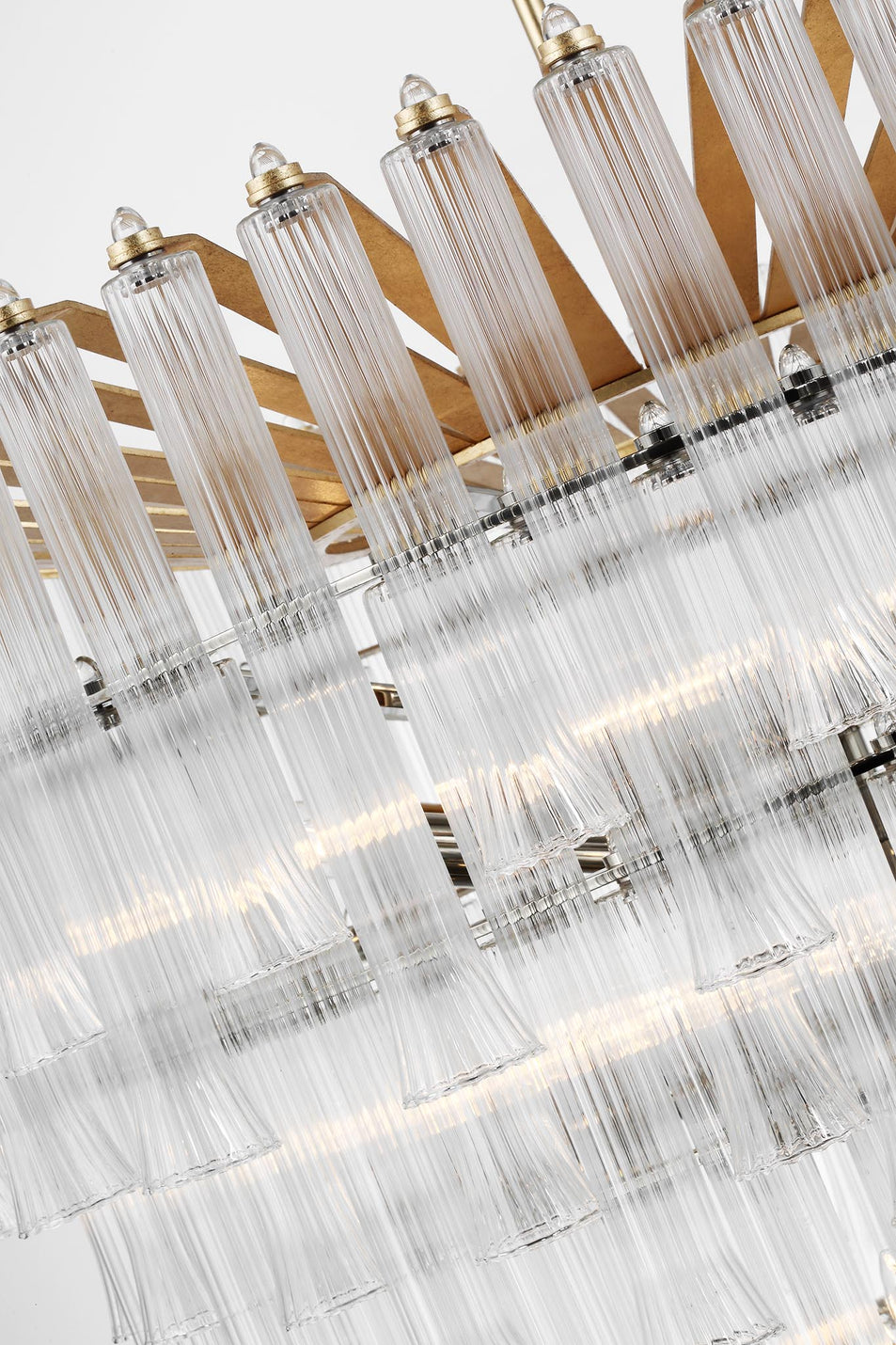 Lorelei X-Large Waterfall Chandelier in Gild with Clear Glass