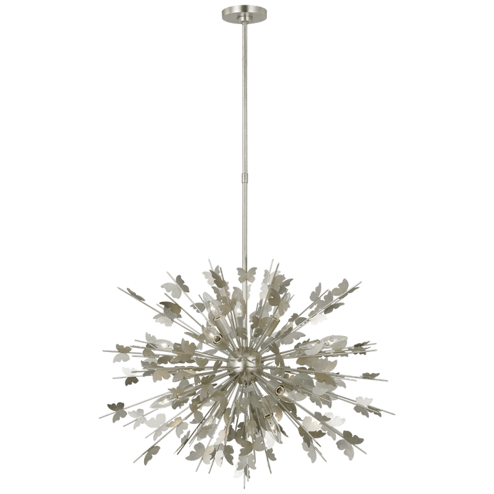 Farfalle Medium Chandelier in Burnished Silver Leaf