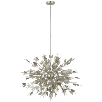 Farfalle Medium Chandelier in Burnished Silver Leaf