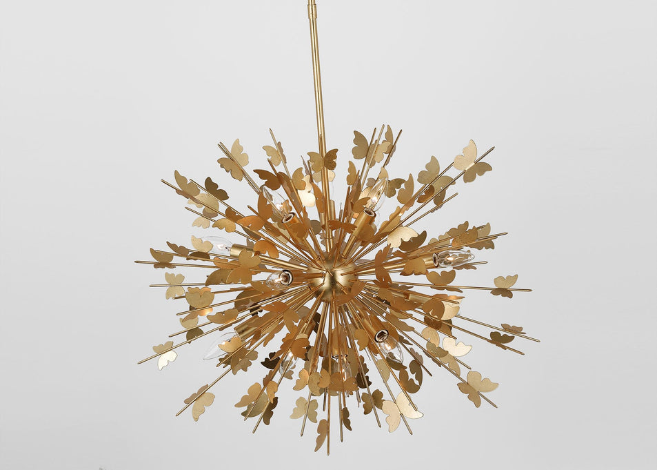 Farfalle Medium Chandelier in Gild