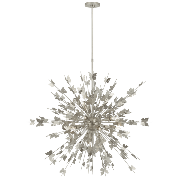 Farfalle Large Chandelier in Burnished Silver Leaf