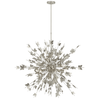 Farfalle Large Chandelier in Burnished Silver Leaf