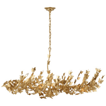 Farfalle Large Linear Chandelier in Gild