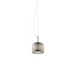 Pendente piccola Jube - Matte Steel / Trasparente fumé