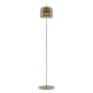 Jube Small Floor Lamp - Matt Steel / Burnt Earth Transparent / LED 2700K
