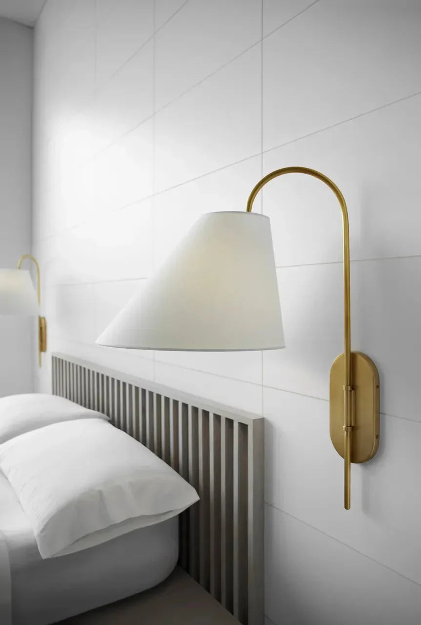 Kinsley Large Articulating Wall Light, a premium Decorative light by Visual Comfort. Close - up image of its design.
