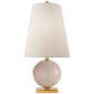 Corbin Mini Accent Lamp in Blush with Linen Shade
