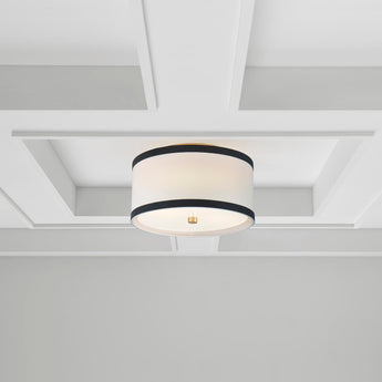 Walker Small Flush Mount, a premium Flush Mount light by Visual Comfort. Close - up image of its design.