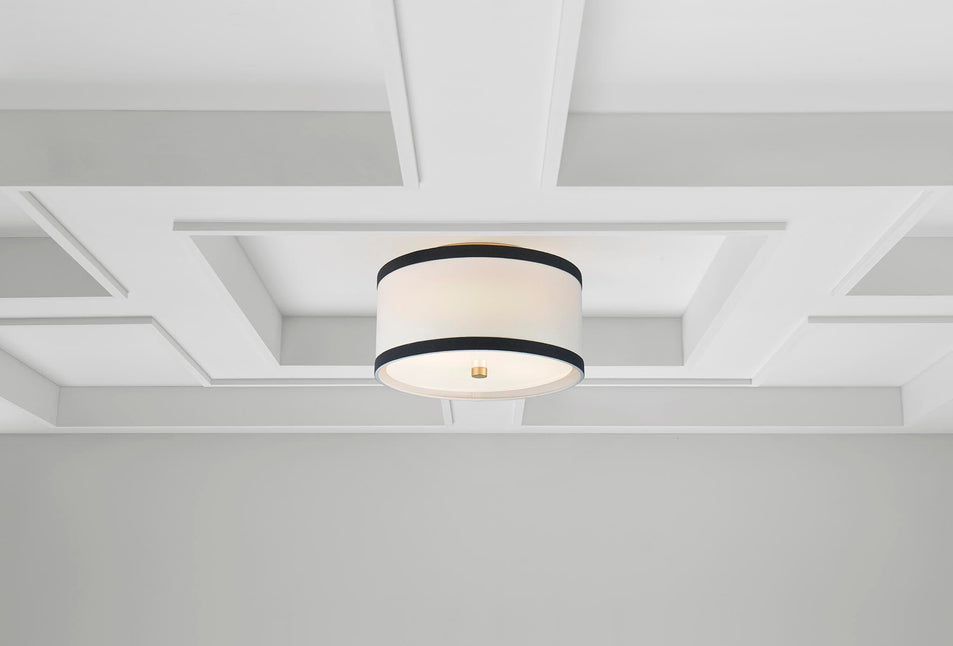 Walker Small Flush Mount, a premium Flush Mount light by Visual Comfort. Close - up image of its design.