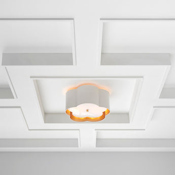 Bryce Medium Flush Mount, a premium Flush Mount light by Visual Comfort. Close - up image of its design.