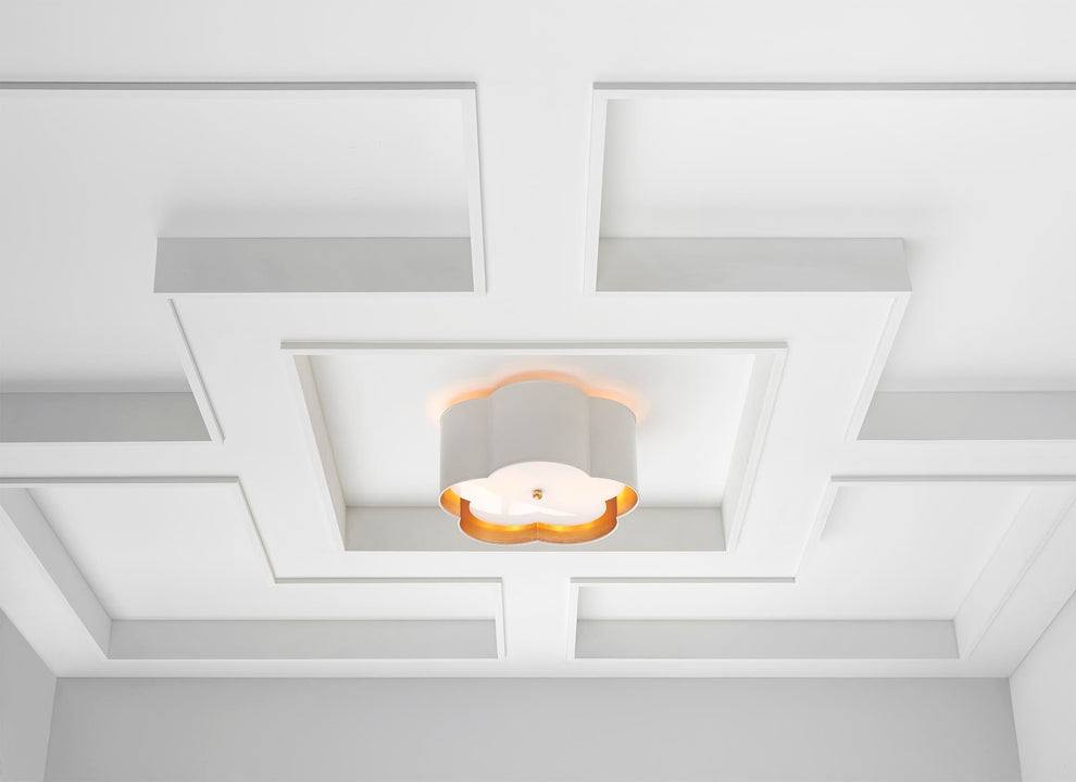 Bryce Medium Flush Mount, a premium Flush Mount light by Visual Comfort. Close - up image of its design.