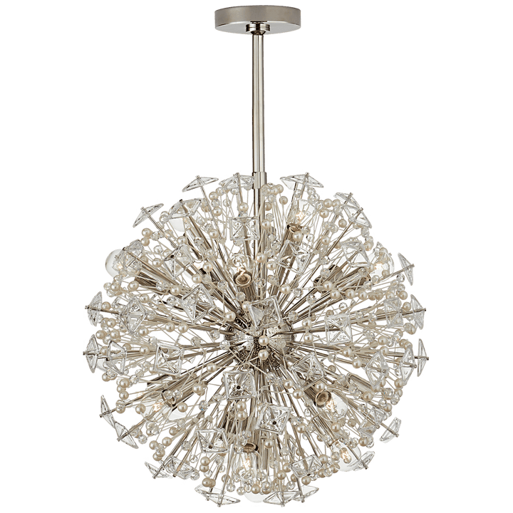 Dickinson Medium Chandelier, a premium Chandelier light by Visual Comfort & Co. Close - up image of its design.