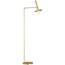 Nodes Floor Lamp in Burnished Brass with White Glass