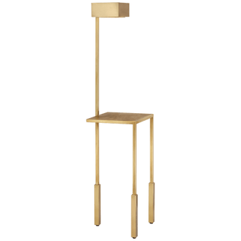 Nimes Tray Table Floor Lamp in Antique-Burnished Brass