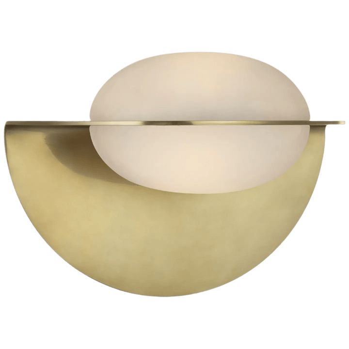 Fosse 9" Invertable Oval Sconce, a premium Bath light by Visual Comfort & Co. Close - up image of its design.