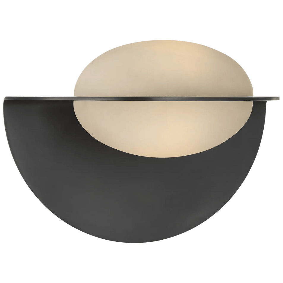 Fosse 9" Invertable Oval Sconce, a premium Bath light by Visual Comfort & Co. Close - up image of its design.