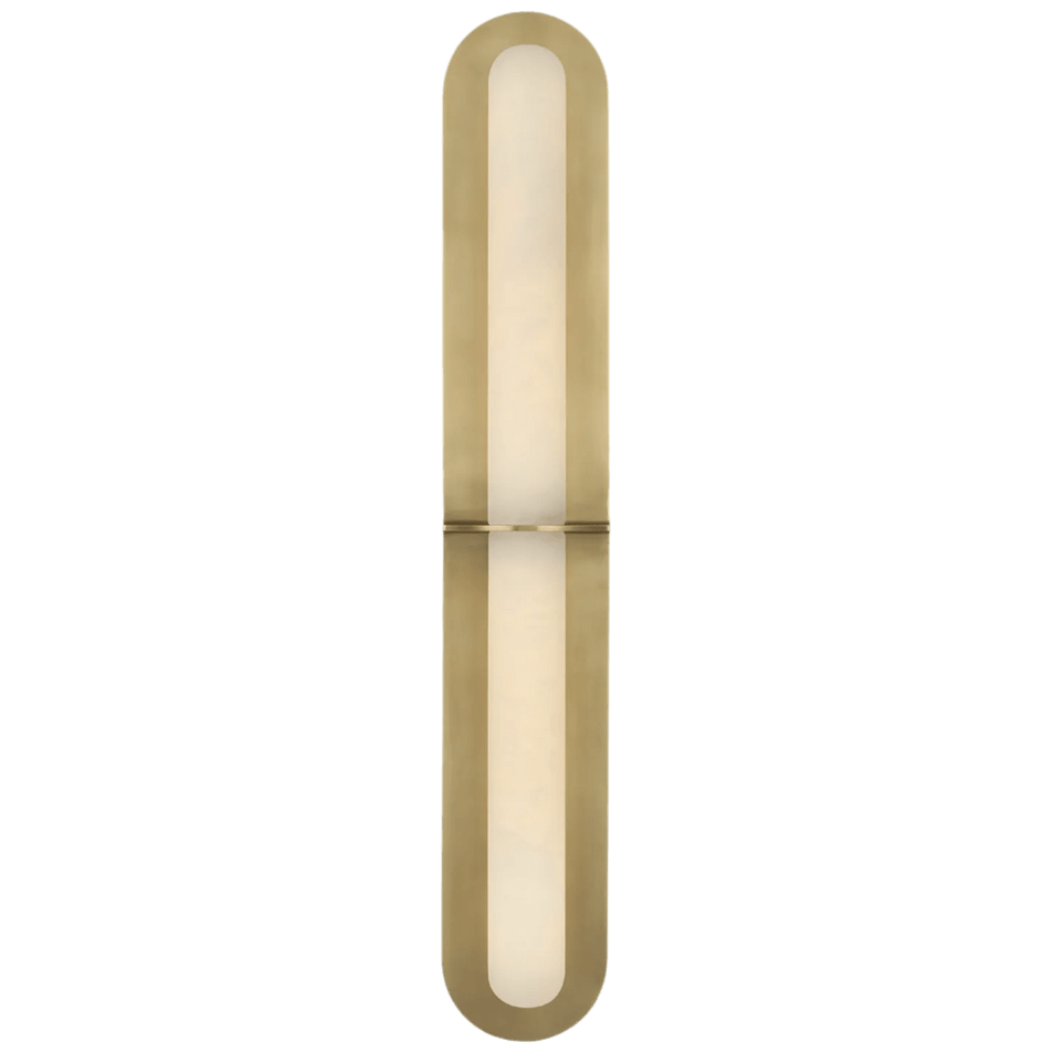 Fosse 28" Linear Tube Sconce, a premium Bath light by Visual Comfort & Co. Close - up image of its design.