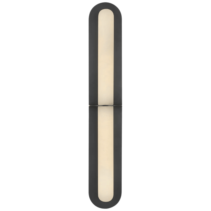 Fosse 28" Linear Tube Sconce, a premium Bath light by Visual Comfort & Co. Close - up image of its design.