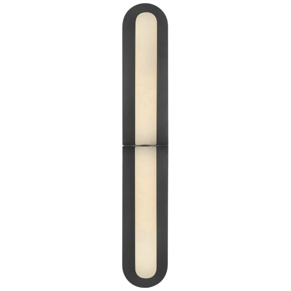 Fosse 28" Linear Tube Sconce, a premium Bath light by Visual Comfort & Co. Close - up image of its design.