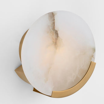 Melange Sconce in Antique-Burnished Brass with Alabaster