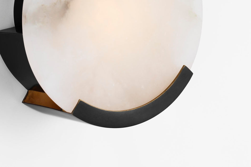 Melange Sconce in Bronze with Alabaster