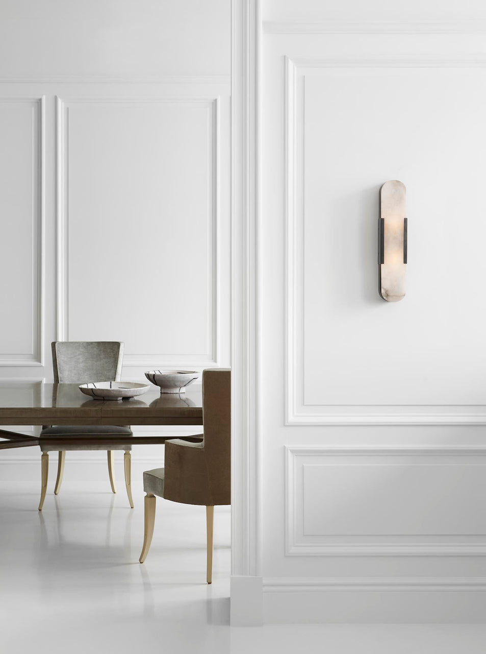 Melange Elongated Sconce, a premium Decorative light by Visual Comfort. Close - up image of its design.