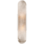 Melange Elongated Sconce in Polished Nickel with Alabaster