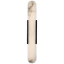 Melange 28" Elongated Sconce in Bronze with Alabaster