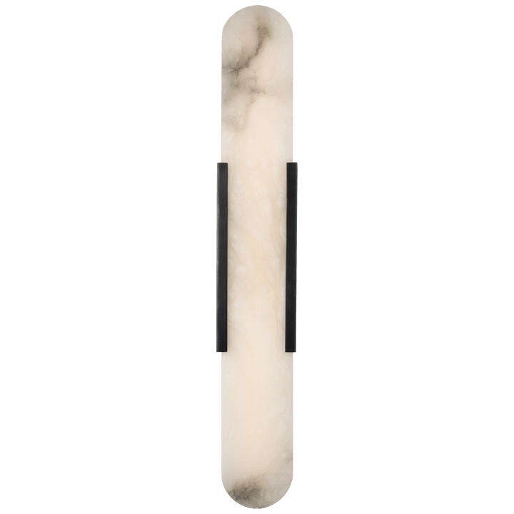Melange 28" Elongated Sconce in Bronze with Alabaster