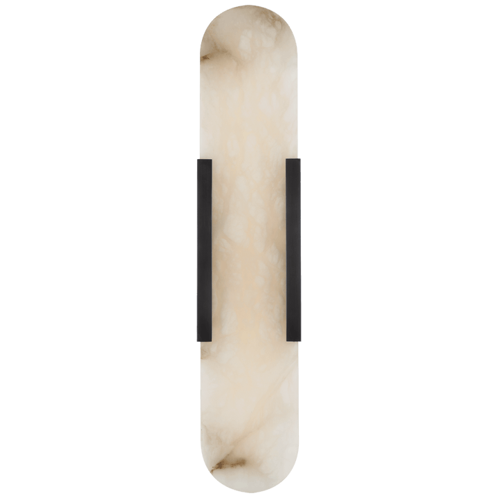 Melange 20" Elongated Sconce in Bronze with Alabaster