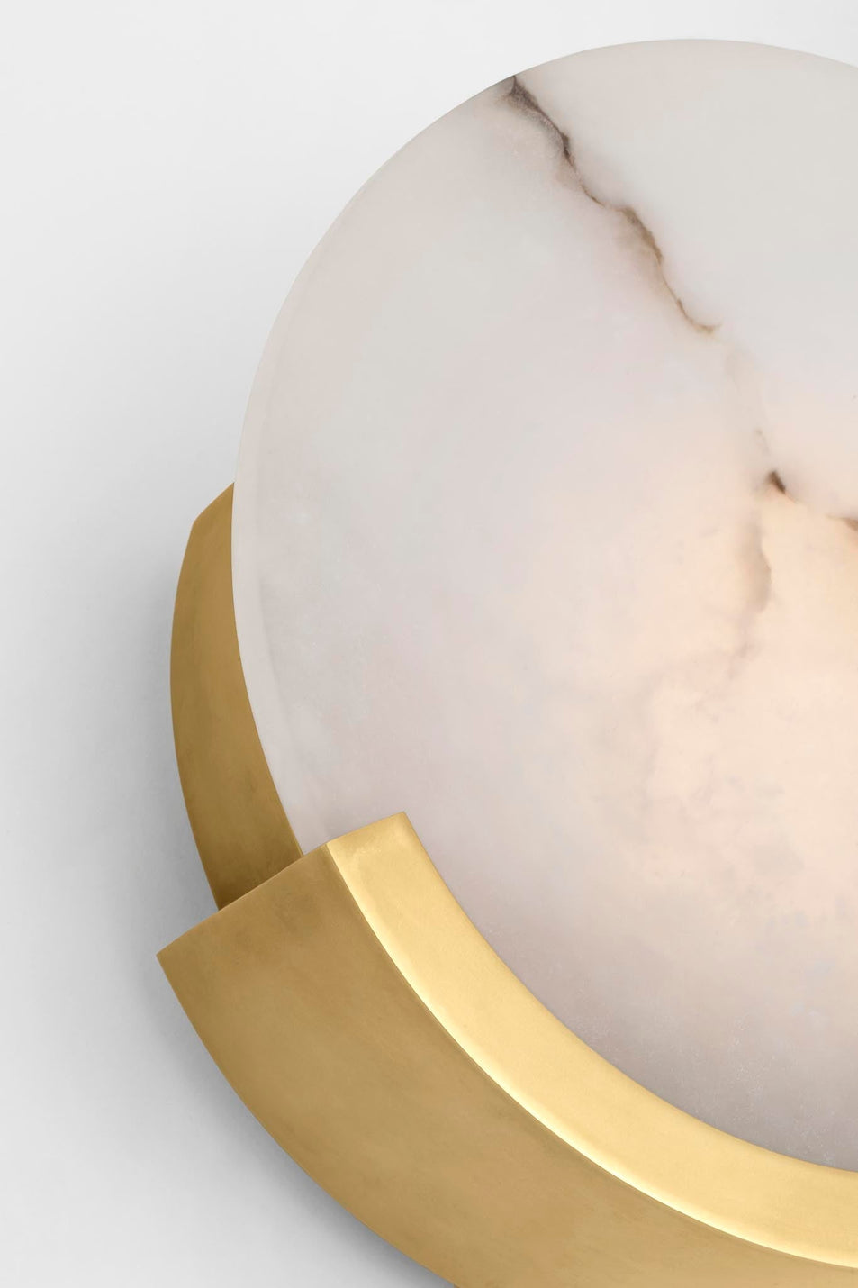 Melange 10" Sconce in Antique-Burnished Brass with Alabaster