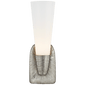 Utopia Small Single Bath Sconce in Polished Nickel with White Glass