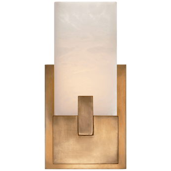 Covet Short Clip Bath Sconce in Antique-Burnished Brass