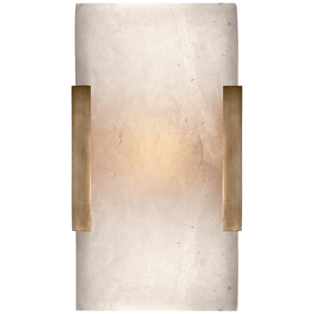 Covet Wide Clip Bath Sconce in Antique-Burnished Brass