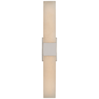 Covet Double Box Sconce in Polished Nickel with Alabaster