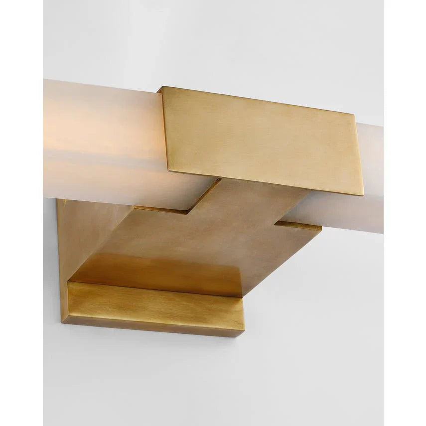 Covet 24" Over The Mirror Bath Light, a premium Bath light by Visual Comfort & Co. Close - up image of its design.