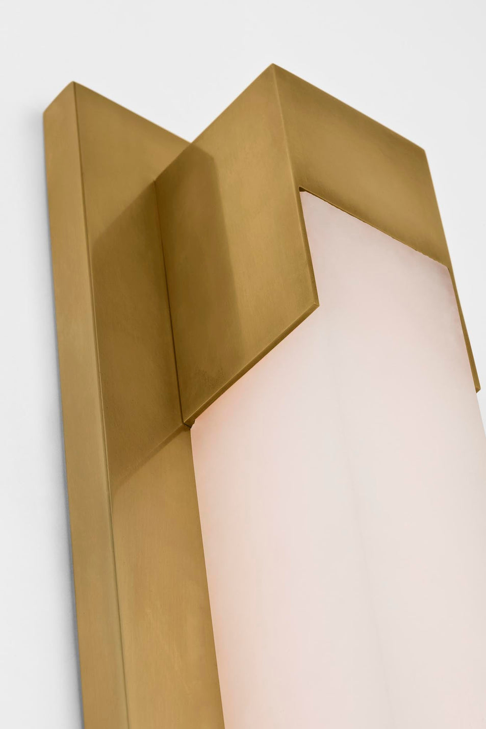 Covet 16" Bracketed Bath Light in Antique-Burnished Brass with Alabaster