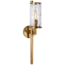 Liaison Single Sconce in Antique-Burnished Brass with Crackle Glass