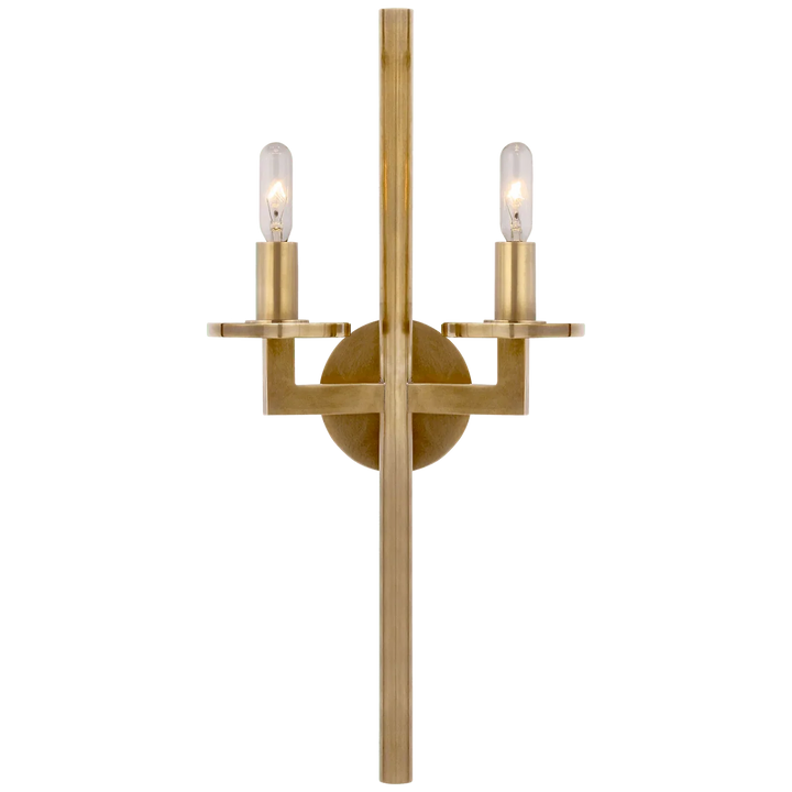 Liaison Double Sconce, a premium Decorative light by Visual Comfort & Co. Close - up image of its design.