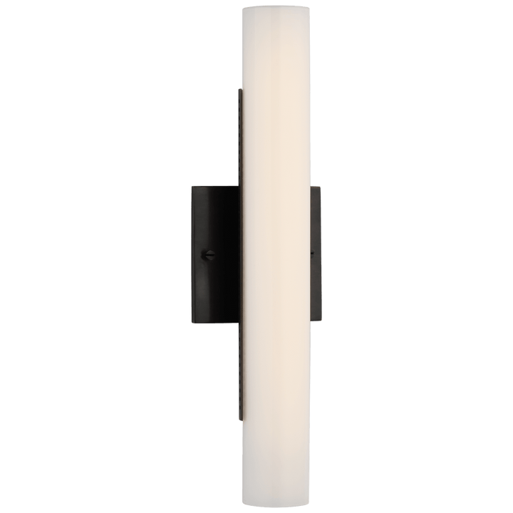 Precision 15" Bath Light in Bronze with White Glass