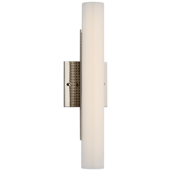 Precision 15" Bath Light in Polished Nickel with White Glass