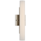 Precision 15" Bath Light in Polished Nickel with White Glass