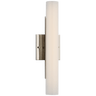 Precision 15" Bath Light in Polished Nickel with White Glass