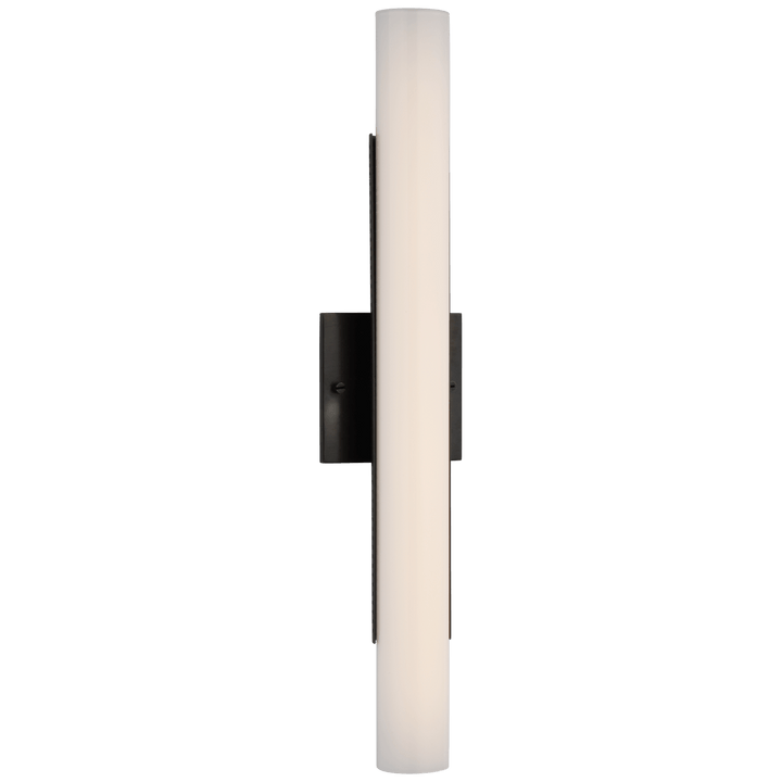 Precision 21" Bath Light in Bronze with White Glass