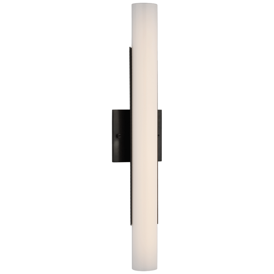 Precision 21" Bath Light in Bronze with White Glass