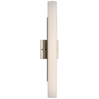 Precision 21" Bath Light in Polished Nickel with White Glass