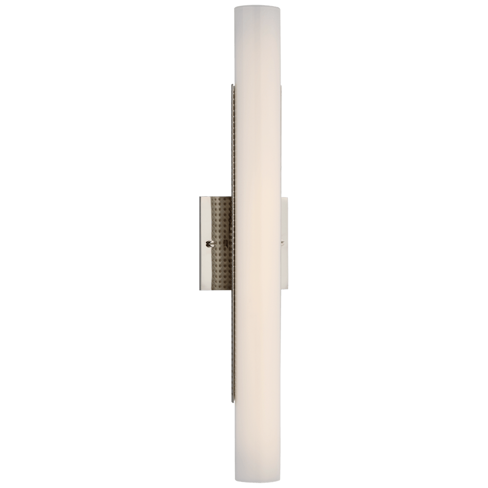 Precision 21" Bath Light in Polished Nickel with White Glass