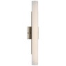 Precision 21" Bath Light in Polished Nickel with White Glass