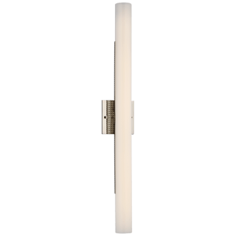 Precision 28" Bath Light in Polished Nickel with White Glass