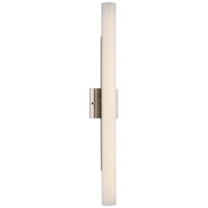Precision 28" Bath Light in Polished Nickel with White Glass